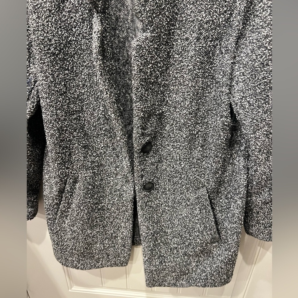 Old Navy XS Gray Heathered Jacket Blazer Cozy Open-Front Design - Picture 7 of 10